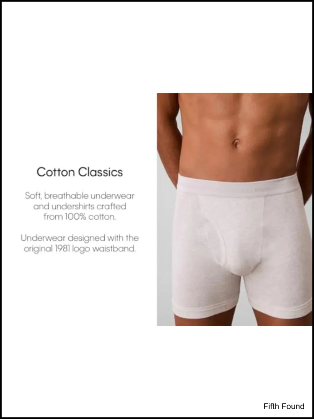 Cotton Classics 5-Pack Undershirts Crewneck Short Sleeve Men's